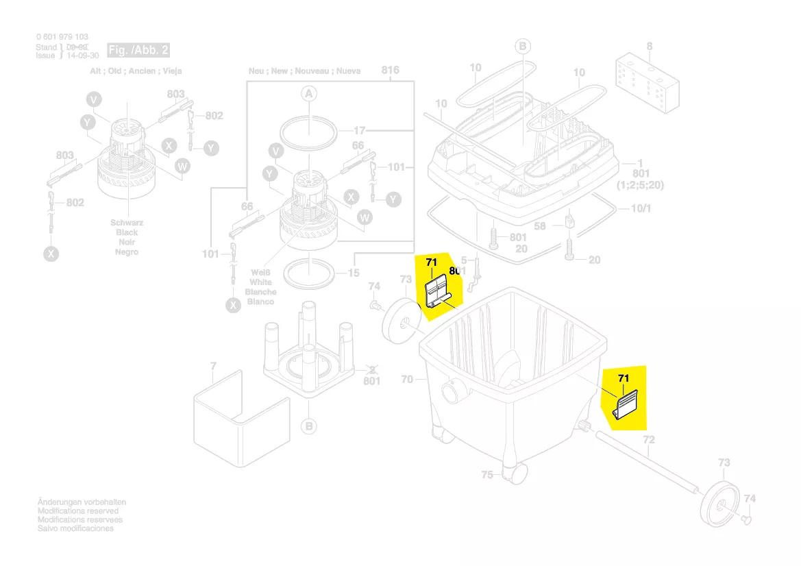 Clips de fermeture aspirateur GAS 25 L SFC Bosch
